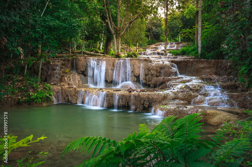 Fototapeta Naklejka Na Ścianę i Meble -  Ngao waterfall in the national park,Aumpher Ngao,lampang,thailand.
