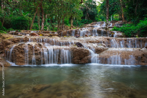 Ngao waterfall in the national park,Aumpher Ngao,lampang,thailand. 
