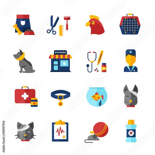 Pet Vet Icons Set