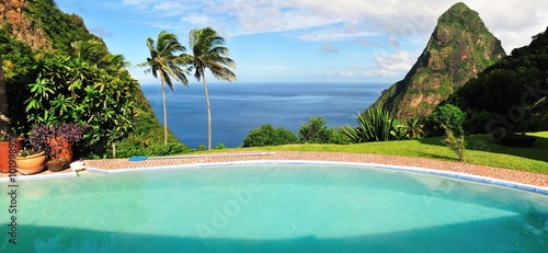 Panoramic of landscape near Piton © LivetImages