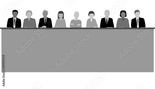 Fotografía Jury of different ethnicities and genders
