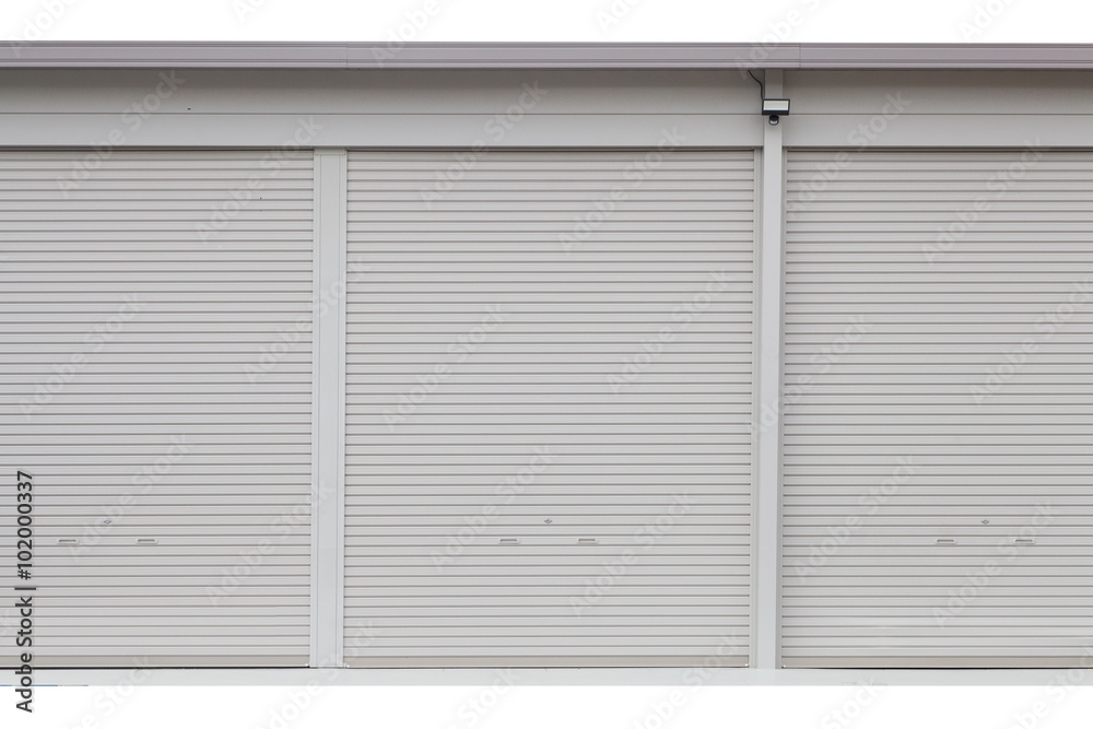 Building shutter door isolated on white background Building shutter door isolated on white background