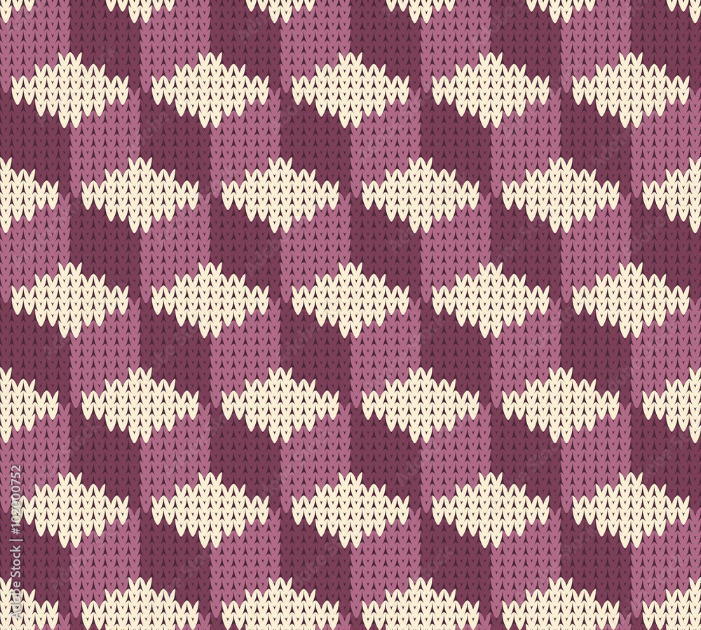 Abstract pattern with seamless knitted texture