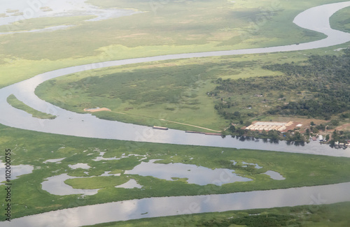 Fotografija Aerial view of White Nile and Sud in South Sudan