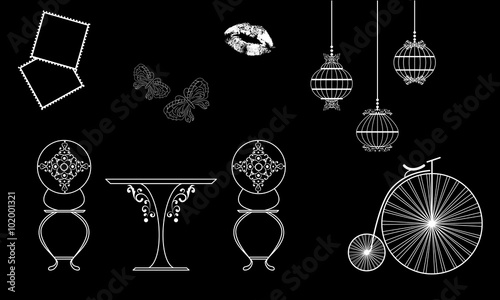 vintage set black
