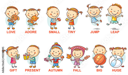 Colorful Synonyms Cartoons