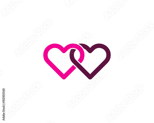 Couple Love Logo Design Template