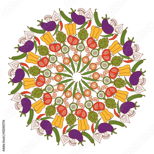 Vegetables mandala