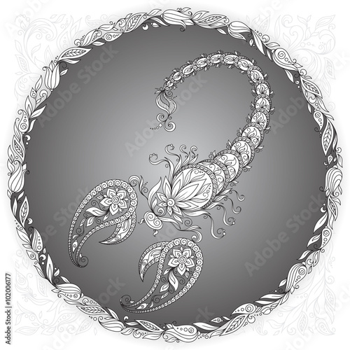 Zodiac sign Scorpio.