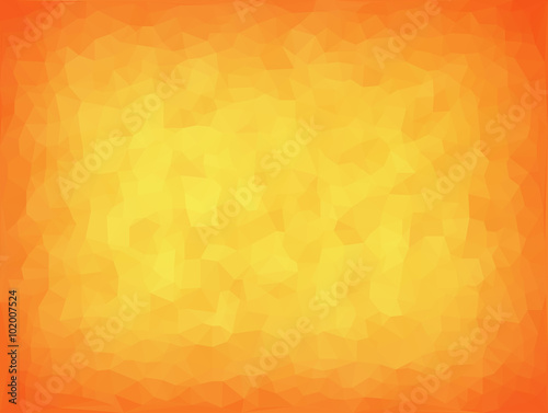 vector illustration - yellow-orange abstract mosaic triangle background