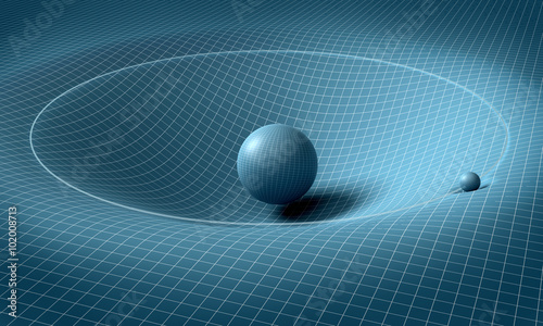 Tablou Canvas sphere is affecting space / time around it