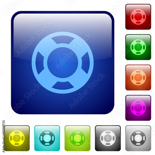 Color lifesaver square buttons