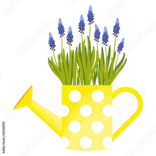 Vector illustration with flower pot
