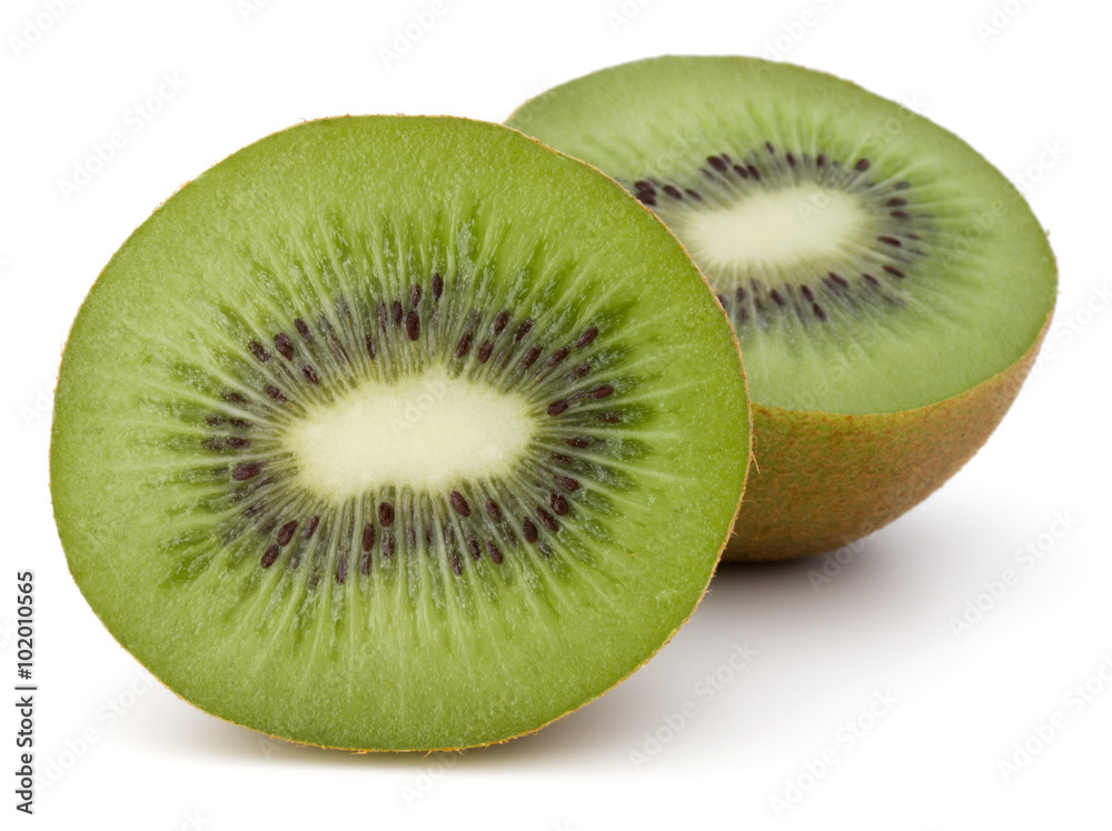 Fototapeta premium Sliced Kiwi fruit isolated on white background cutout