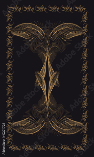 Tarot cards - back design. Maat - Goddess of Truth and Justice.