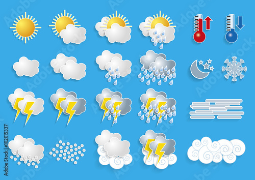 Weather icons for meteorology forecast [Convertido]