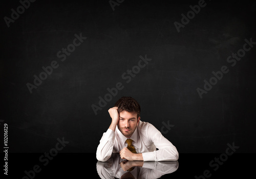 Businessman sitting at a desk