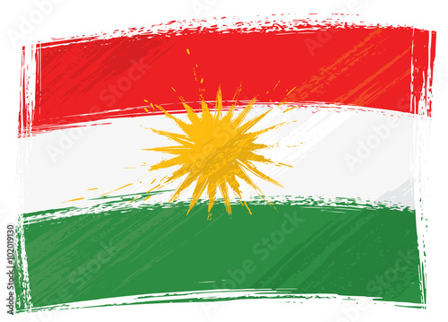 Foto Grunge Kurdistan flag
