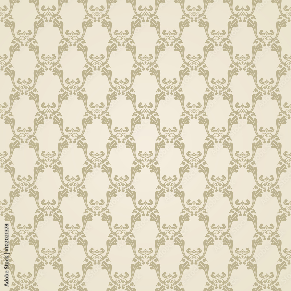 Vector seamless pattern with art ornament for design