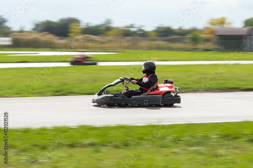 races on kartings. karting. cars races. © melnikofd