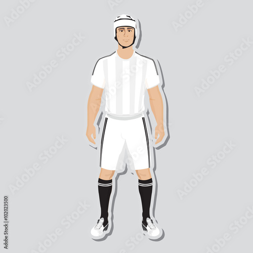 vector rugby player