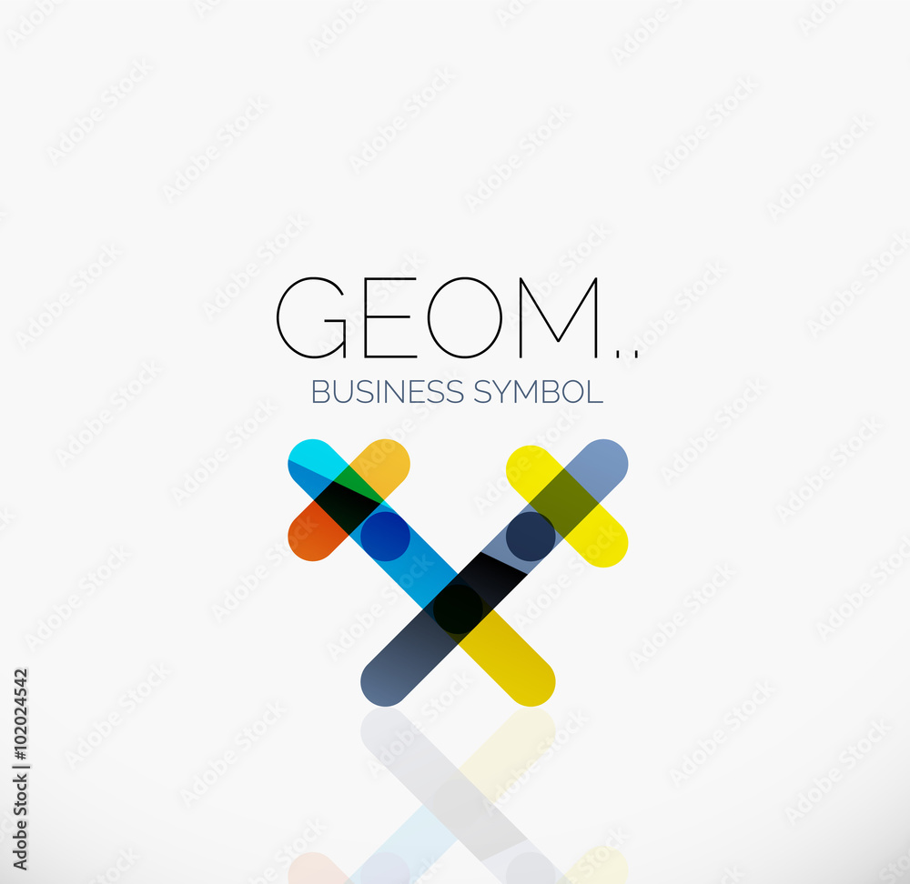 Logo, linear abstract geometric icon Logo, linear abstract geometric icon