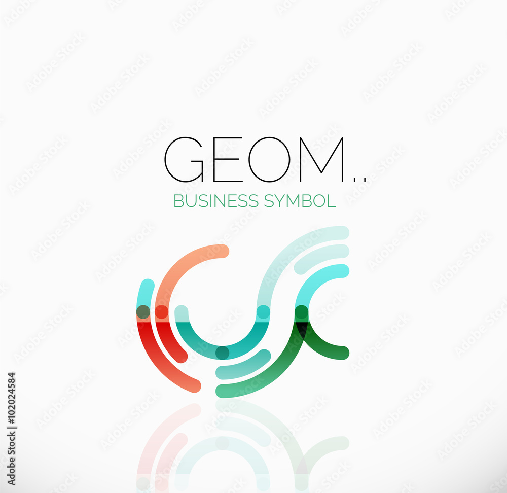 Logo, linear abstract geometric icon Logo, linear abstract geometric icon