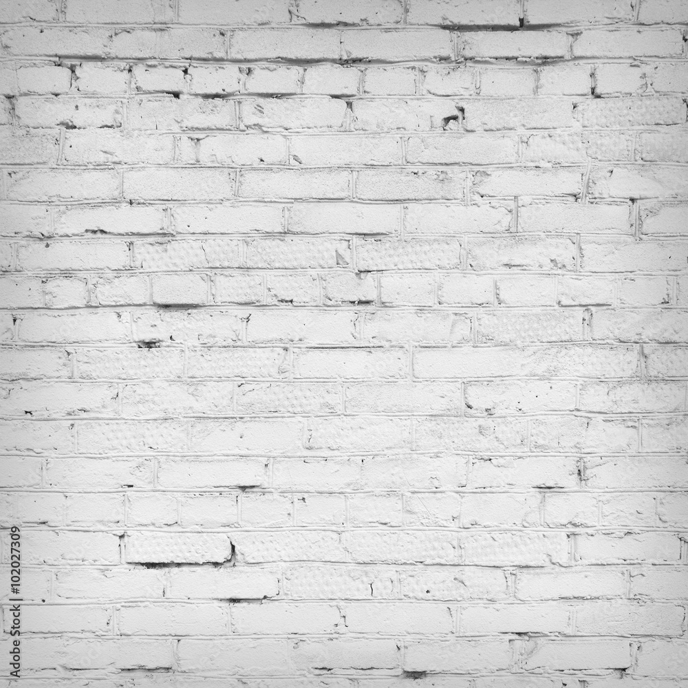 Wall of white brick Wall of white brick
