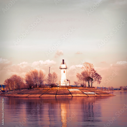 Volzhsky lighthouse. photo