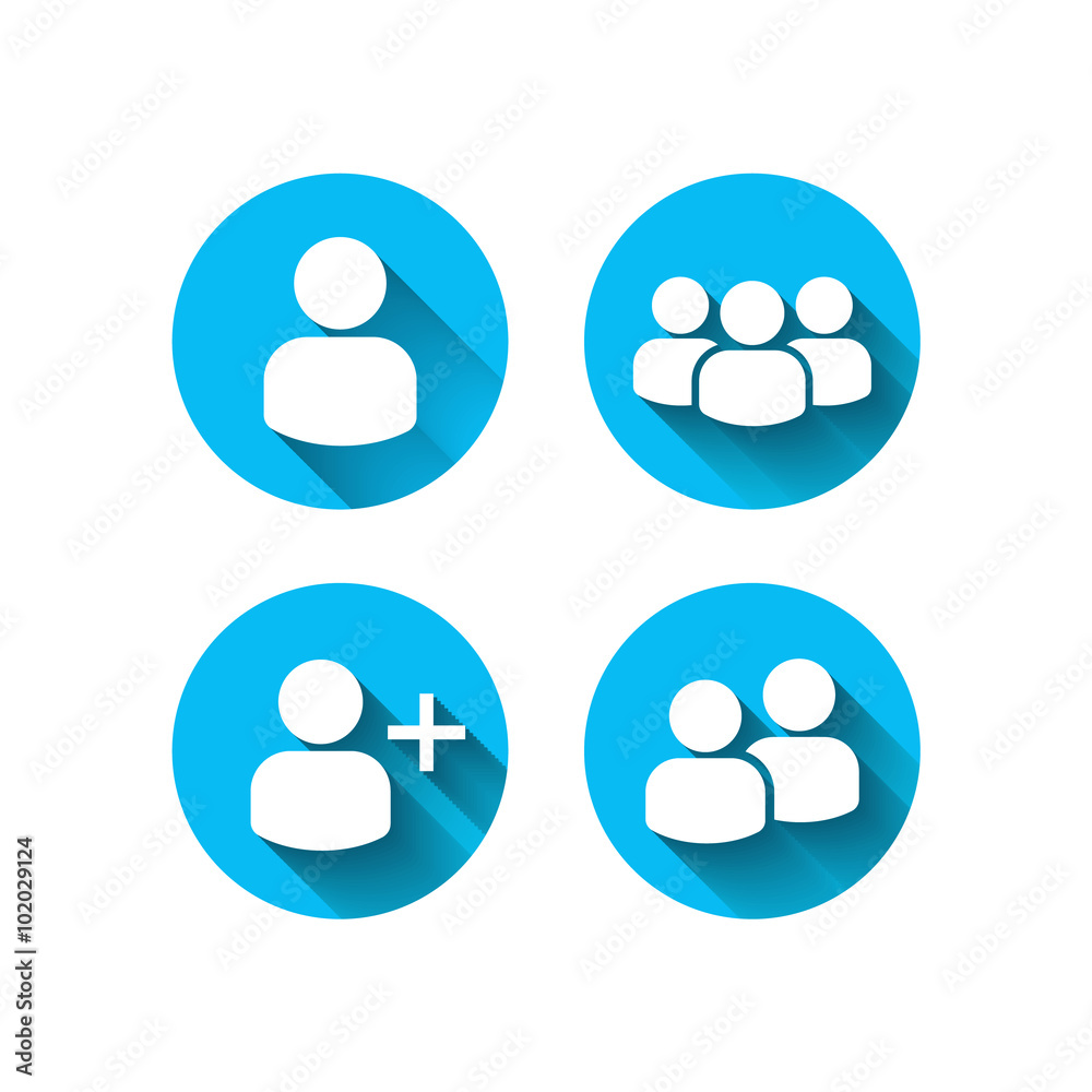 User Profile Group Set Icon Symbol. Vector User Profile Group Set Icon Symbol. Vector