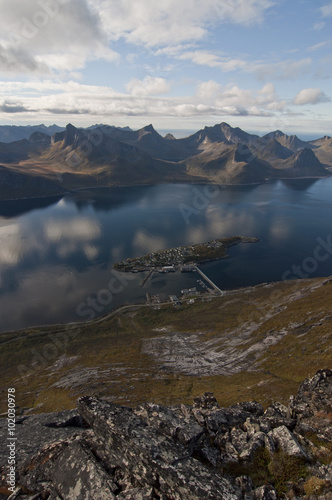 Norway, fjord / There are mountains plunging into the sea from hundreds of metres, fjords, tall mountain peaks, northern lights and midnight sun. 