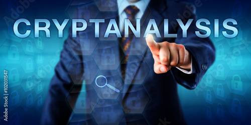 Cryptanalyst Touching CRYPTANALYSIS Onscreen