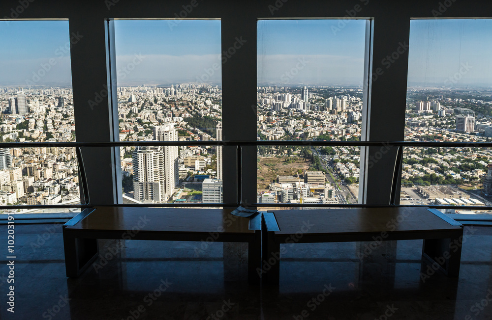 Aerial view of Tel Aviv city in Israel