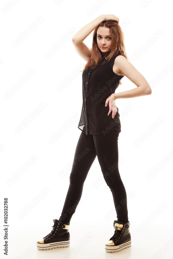 people concept - teenage girl in casual clothes people concept - teenage girl in casual clothes