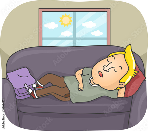 Man Sofa Sleep Day