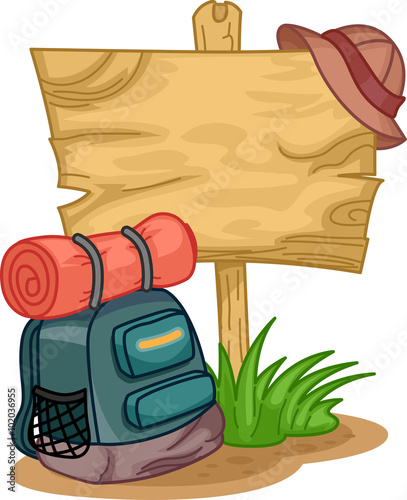 Camping Sign Board
