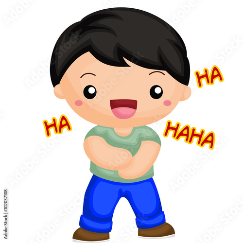 Boy laugh out loud