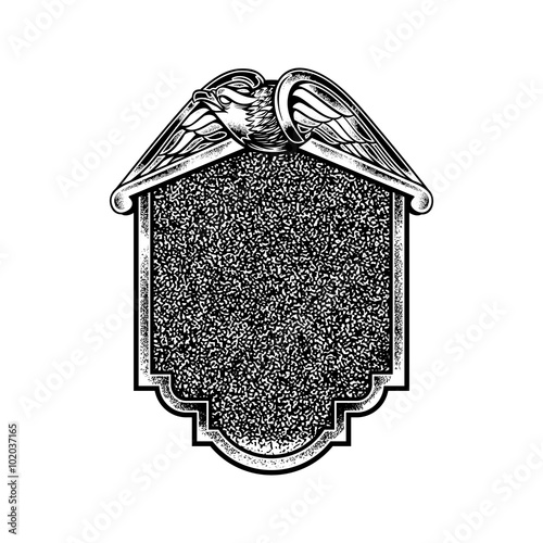 classic eagle badge vector vintage illustration