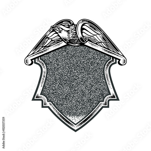 Classic eagle badge vintage vector illustration