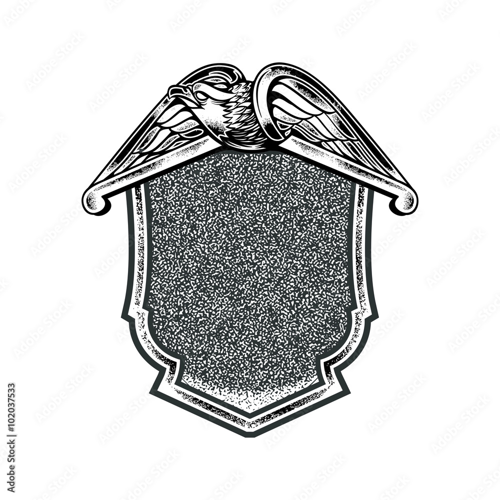 Classic eagle badge vintage vector illustration Stock Vector | Adobe Stock