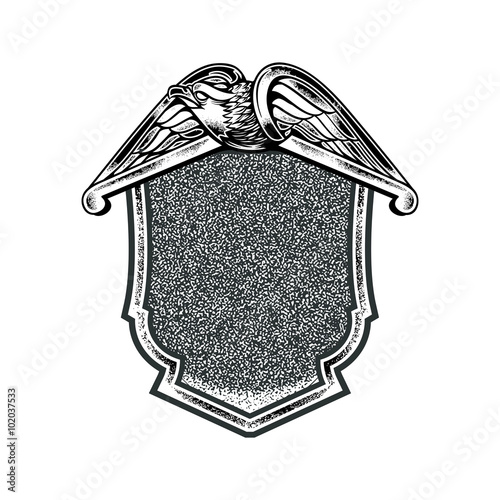 Classic eagle badge vintage vector illustration