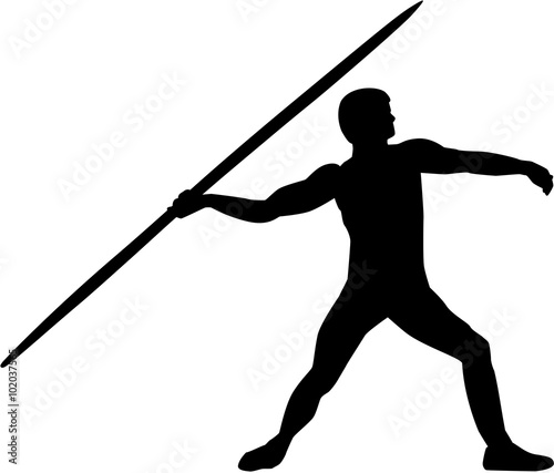 Javelin thrower silhouette