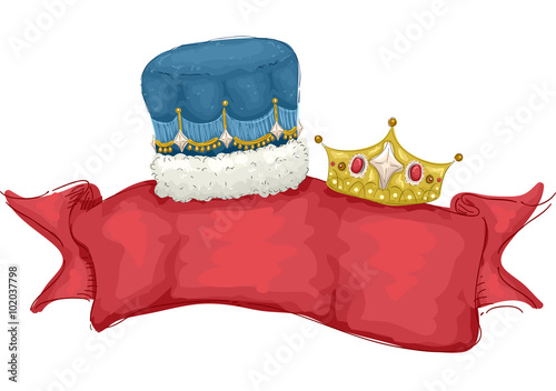 King Queen Crown Banner