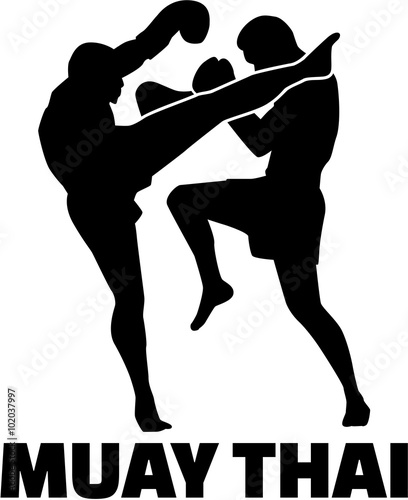 Muay Thai fighter with word