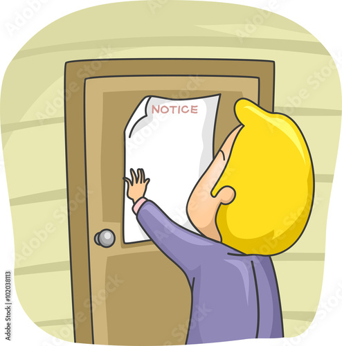 Man Post House Notice