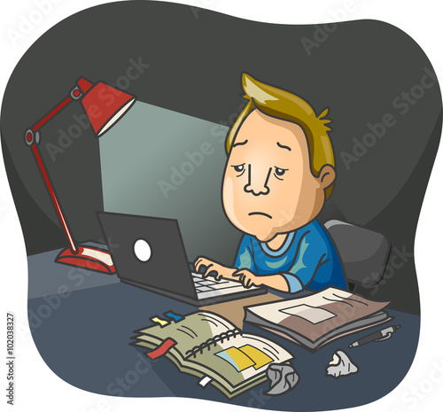 Man Overnight Work