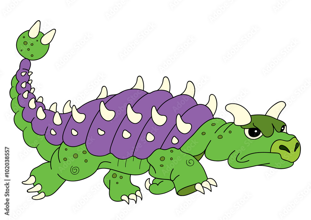 Obraz premium The illustration of a dinosaur Euoplocephalus
