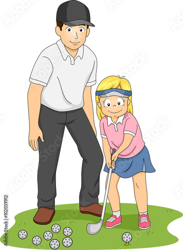 Girl Golf Coach