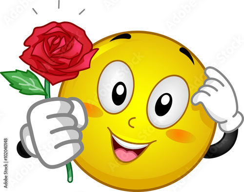 Smiley Give Rose
