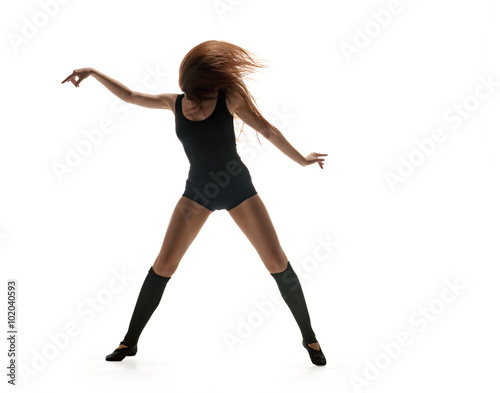 Woman dancer. dancing silhouette